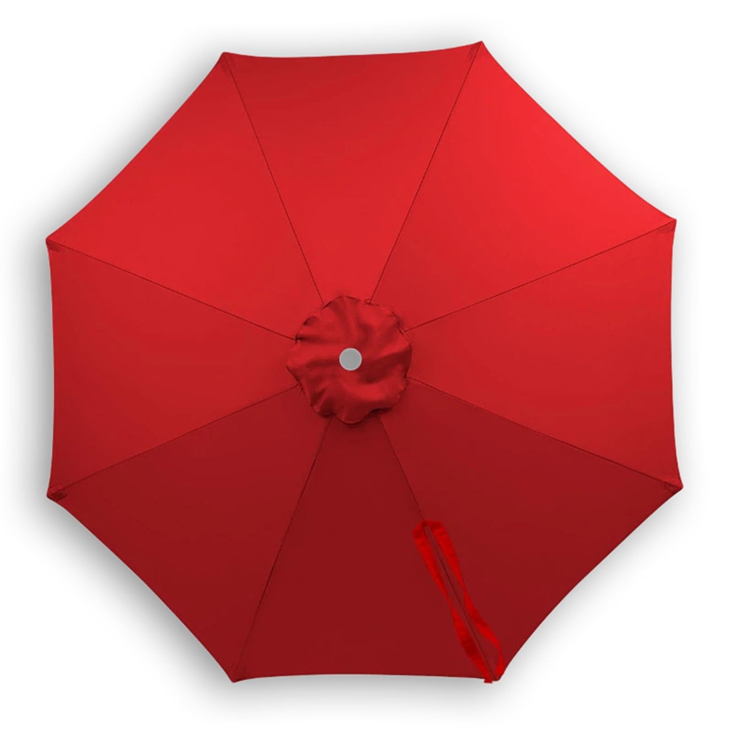 Water Resistant Patio Market Umbrella Replacement Canopy, Breathable Vented Outdoor Parasol Cover, Durable Table Umbrella Top, Fits 6/8 Ribs 2m-3.5m(Red,8 ribs/2.00m)