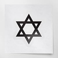 Vista 1 de Calcomanías de silueta de estrella David (negro) (juego de 2) calcomanías de vinilo impermeables de alta calidad para teléfono portátil, accesorio