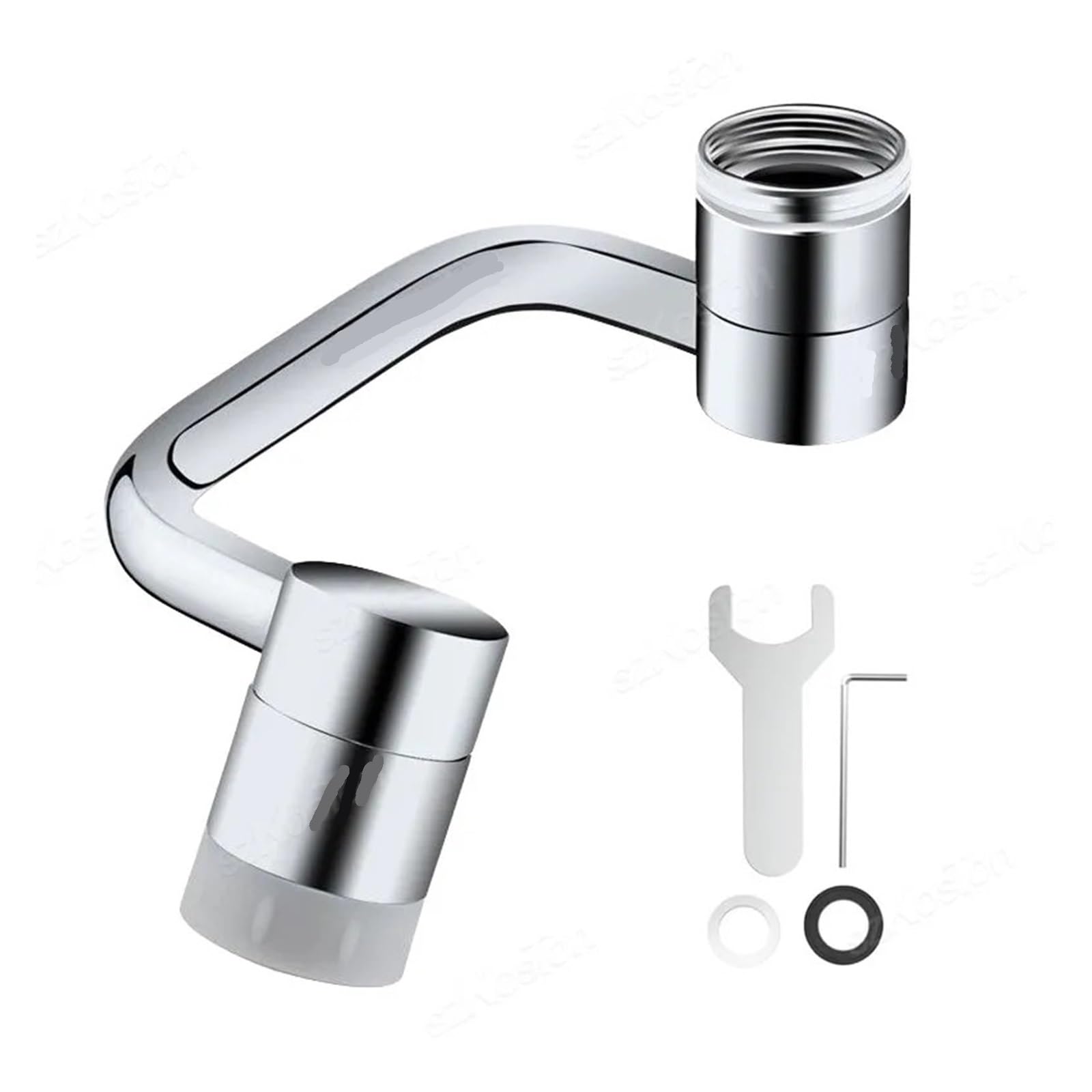 Rotatable Multifunctional Extension Faucet Aerator 1080 Degree Swivel Robotic Arm Water Filter Sink Tap Bubbler Fits(1PCS)