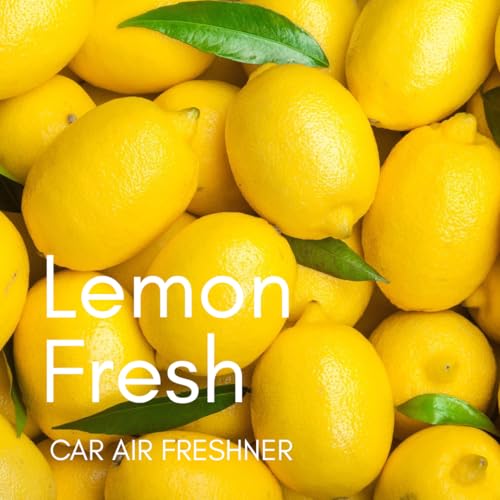 Image of lemon Car perfumes luxury |Car Air Freshener | Hanging Car Perfume | Car fresheners long lasting| Aroma with Essential Oils | Hanging Perfume for Car in Glass Bottle with Wooden Diffuser Lid (Fresh)