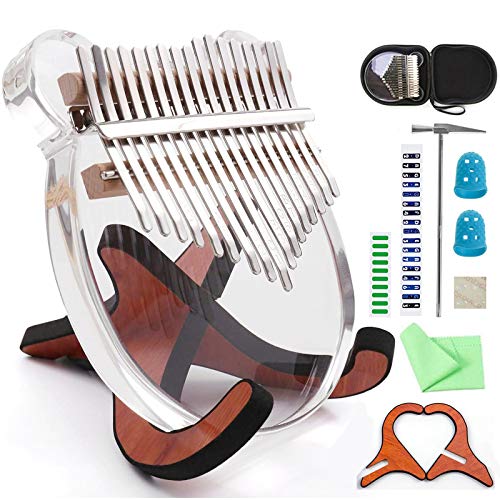 Eidoct – Piano à pouce kalimba transparent à 17 touches avec étui en EVA et support en bois, cadeau musical pour enfants… - Les Beatles, Paul McCartney, John Lennon, RIngo Starr, George Harrison Eidoct – Piano à pouce kalimba transparent à 17 touches avec étui en EVA et support en bois, cadeau musical pour enfants…
