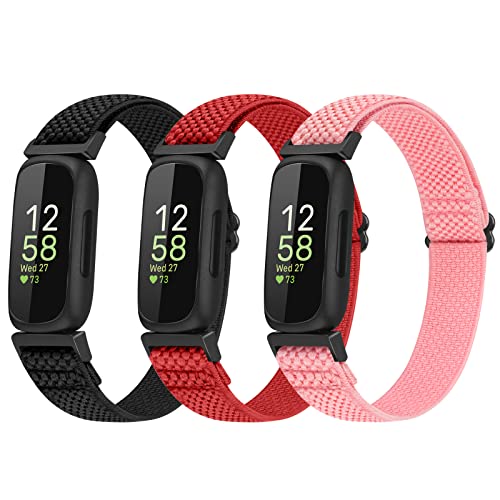 Enkic 3 Pack Elastic Strap Compatible with Fitbit Inspire 3/Inspire HR