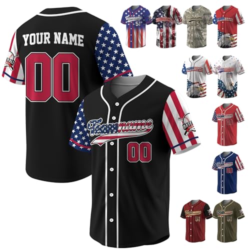 Custom Baseball Jersey - Personalized with Your Name, Number & Logo Baseball Jersey for Men, Women, Youth & Kids