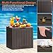Sweetcrispy Deck Box with 31 Gallon Capacity, Weatherproof Resin Lockable Outdoor Storage for Secure Package Deliveries and Indoor Storage in Garden or Patio, Backyard