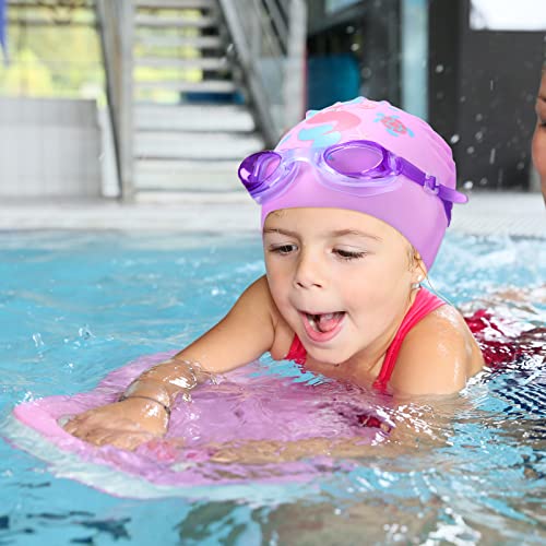 8 Pieces Silicone Swim Caps For Kids Girls Unicorn Mermaid Whale Changing Color Swimming Caps Age 2-14 With Goggles Ear Plug Nose Clip Unisex Bathing Cap For Children Boys Girls (Unicorn, Mermaid) #TOP6