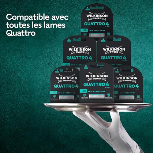 Wilkinson Sword - Quattro Titanium Sensitive - Lames de rasoir pour Homme - Pack de 8 lames – vue 6