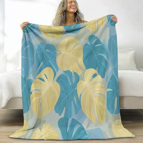 Plaid couverture polaire flanelle bleu clair 130x170 cm jeté de canapé - 2