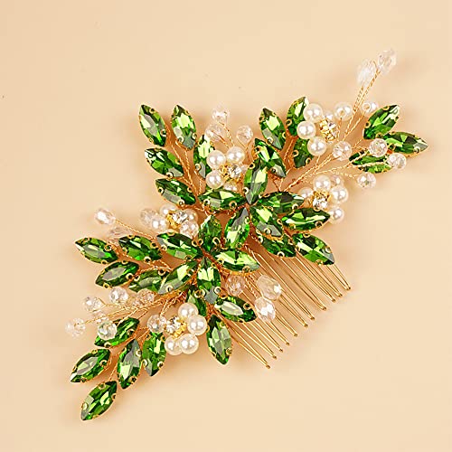 Peine Kercisbeauty Emerald Crystal para cabello verde miniatura 3