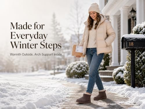 Image of 100% Sheepskin Mini Boots with Arch Support Options: Warm to -22F