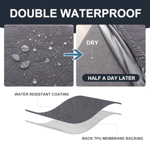 Waterproof Dining Chair Covers, Chair Covers for Dining Room Stretch Parsons Chair Slipcover, for Dining Room Kitchen Chair Protector Cover, Removable, Washable - Image 4