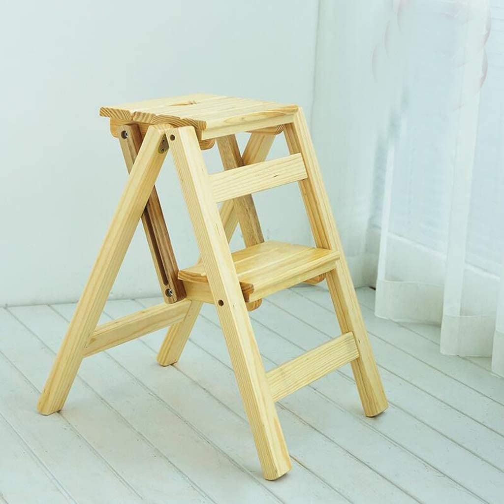 Escabeau portable jaune OKUOKA pour résoudre le manque de hauteur à la maison