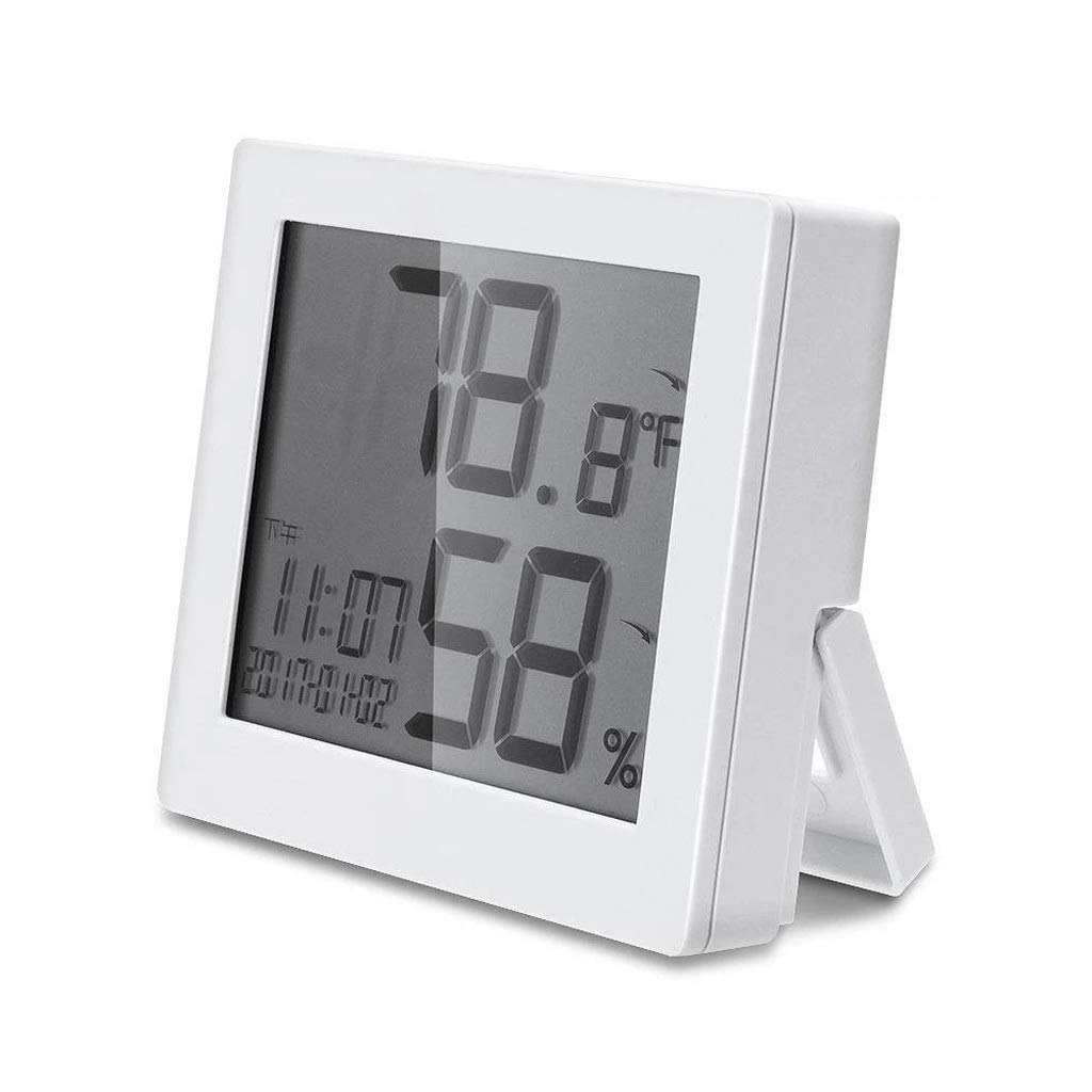 Termometro elettrico per temperatura e umidità con display LCD, termometro e igrometro con data del tempo HygrotherMogra