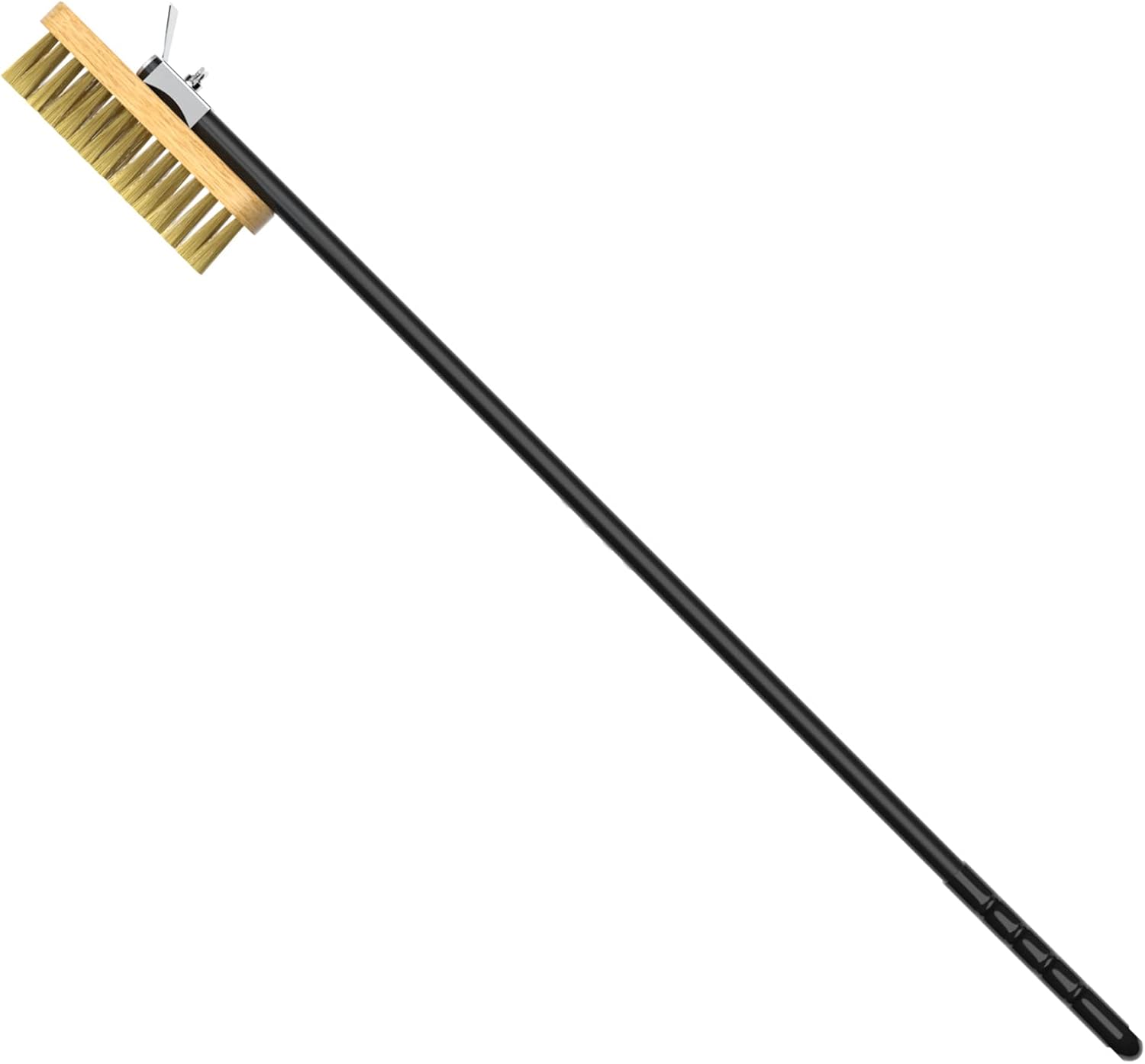 G.a HOMEFAVOR Pizza Oven Brush Stone Cleaner Brass Bristles & Steel Scraper Cleaning Tool With Detachable Long Handle for Oven BBQ Grill Total Length 31.1'' or 46.5'' - Image 3