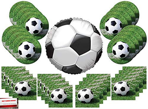 Soccer Ball Party Supplies Bundle Pack for 16 with 18 Inch Soccer Ball Balloon (Plus Party Planning Checklist by Mikes Super Store) Soccer Ball Party Supplies Bundle Pack for 16 with 18 Inch Soccer Ball Balloon (Plus Party Planning Checklist by Mikes Super Store)