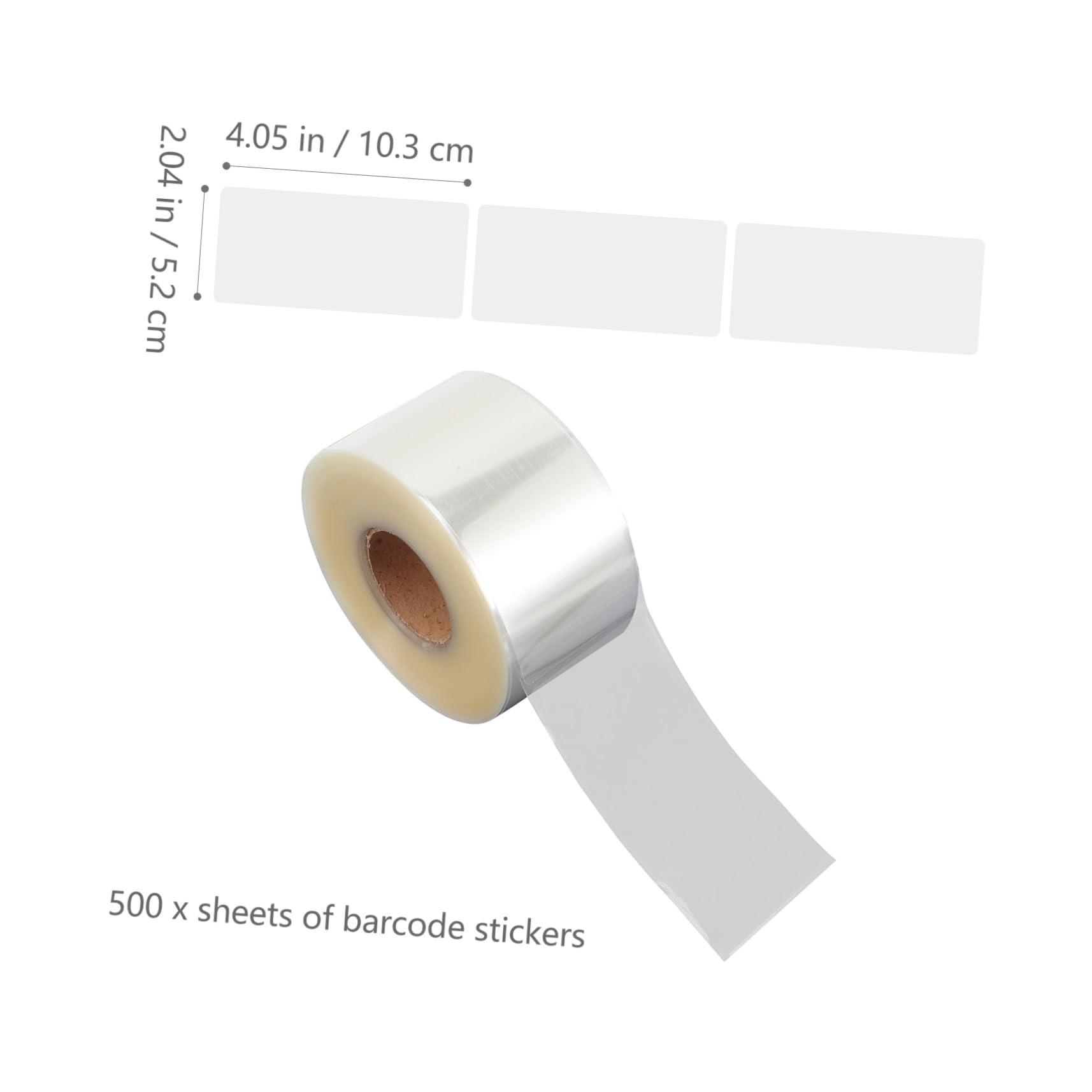 500 Etichette Adesive Trasparenti Protettive in Pvc 52x103 Mm Impermeabili Antigraffio per Codici a Barre e Numeri, Protezione Durevole per Ufficio, Scuola e Biblioteca