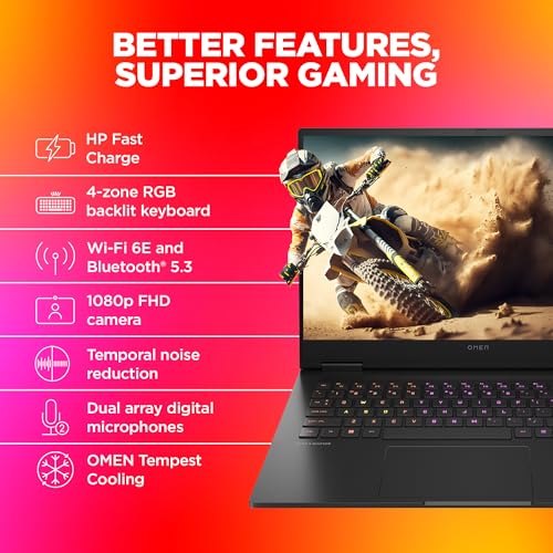 HP OMEN, 13thGen Intel Core i5-13420H, 6GB NVIDIA RTX 4050, 16GB DDR5, 512GB SSD, 144Hz, IPS, 16.1-inch(40.9cm) FHD Gaming laptop, RGB Keyboard,... - Image 6