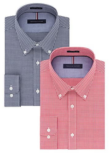 Tommy Hilfiger Mens Slim Fit Non Iron Gingham Dress Shirt product thumbnail 11