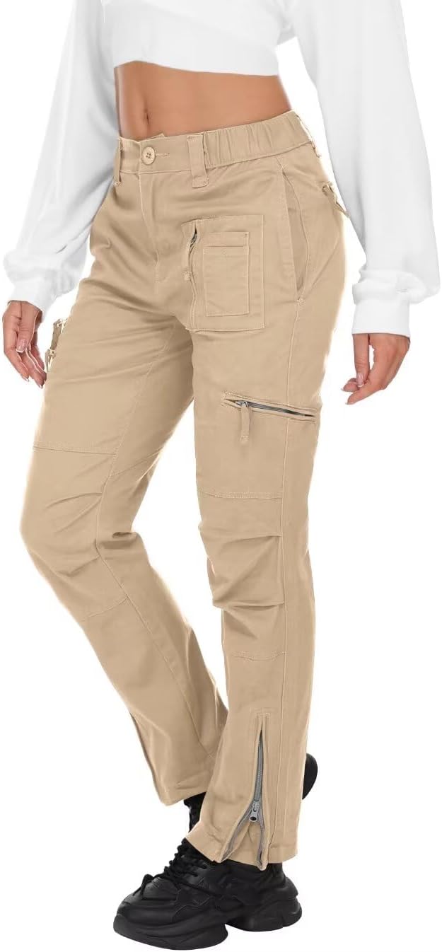 TRGPSG Cargo Pants Women, Parachute Pants Casual Pants Y2K Pants Grunge Clothes with Multi Pockets