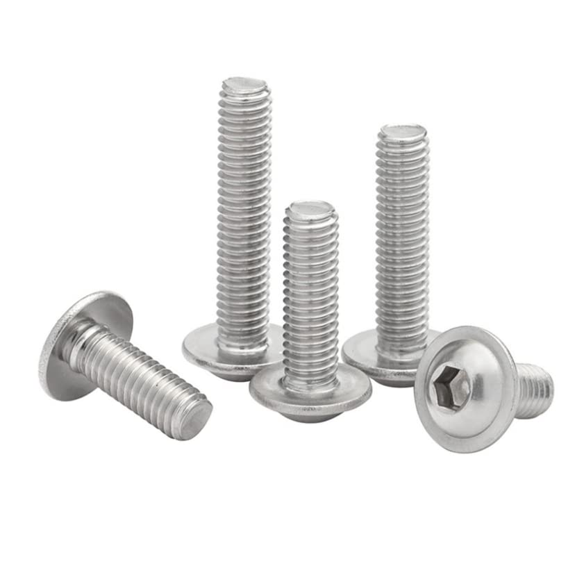 Image of Rely⇒VP INDUSTRIES (Pcs-25) M6x25mm Allen Button Flange Head Screw with Allen Key 1 Pc | Allen Button Cap washer Head High Tensile 10.9 Grad