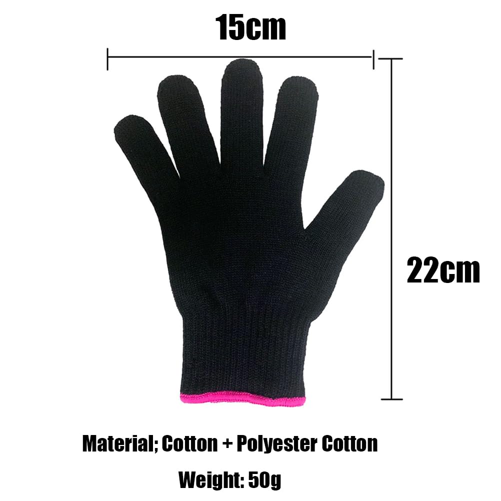 2 gants professionnels résistants à la chaleur pour la coiffure Gants résistants à la chaleur pour les fers à friser, à lisser et à boucler
