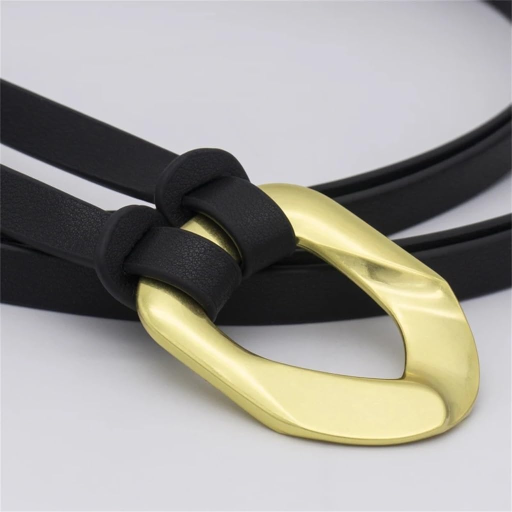 Regular Round Buckle Leather Extended Belt Knot Waist Rope Dress Decoration