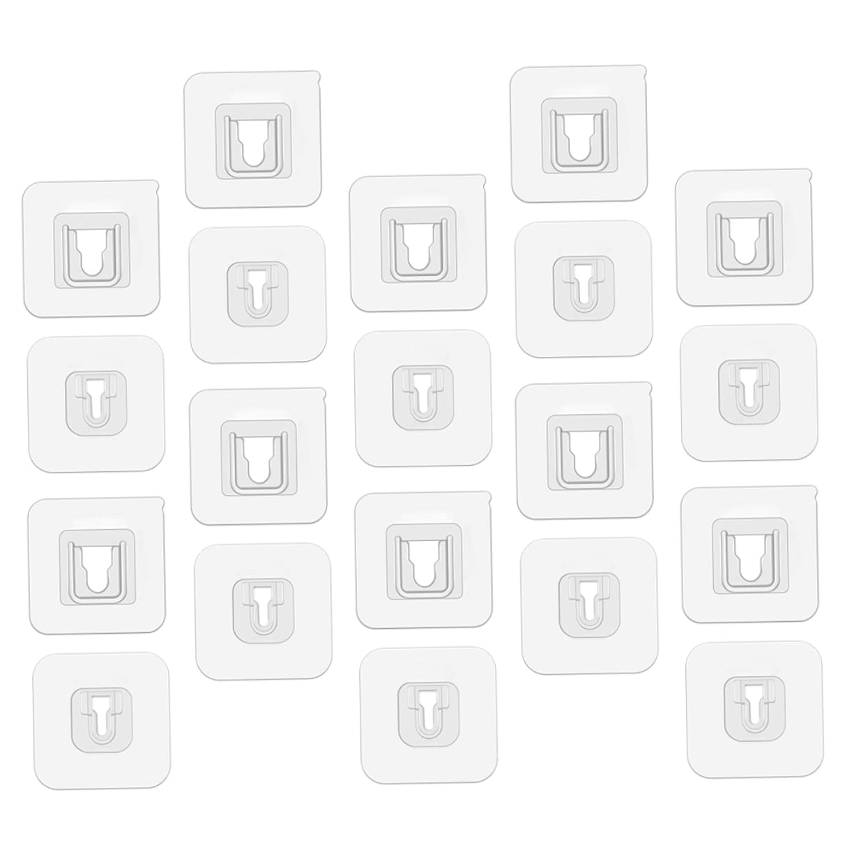 KONTONTY Practical Wall Hooks 22 Pairs Adhesive Wall Hooks Punch- for Living Room Bedroom