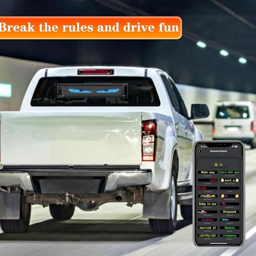 Ojos para coche programables con panel LED flexible y animaciones RGB para autocaravana 3