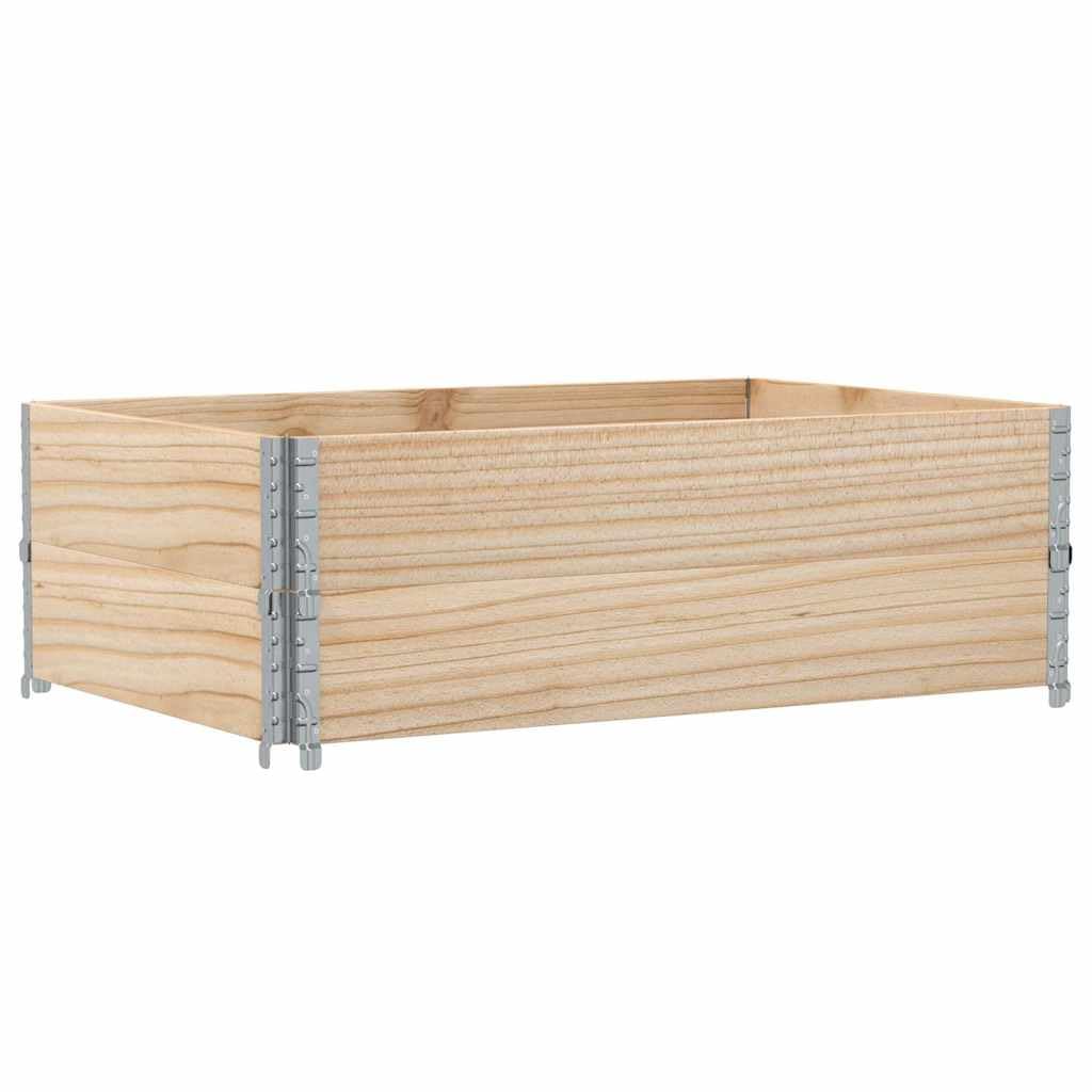 vidaXL Paretali per Pallet 2 pz 120x80 cm in Legno Massello di Pino, sponda per Pallet, Telaio impilabile per Pallet, Bordo per Pallet in Legno