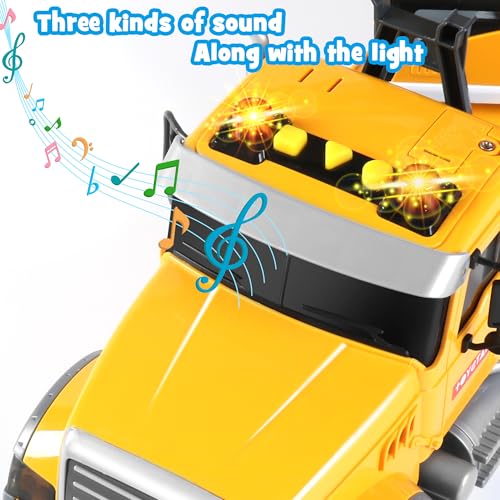 Image of Dwi Dowellin Large Excavator Truck Toy for 3 4 5 6 Year Old Boys,Truck Toy with Sound and Light