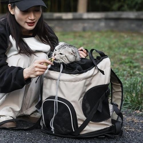 Mochila para perro y gato multifuncional, portátil y transpirable para transporte de viaje 4