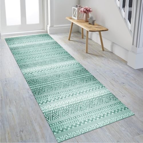 Tapis de cuisine devant évier long 50x500 cm vert lavable - 4