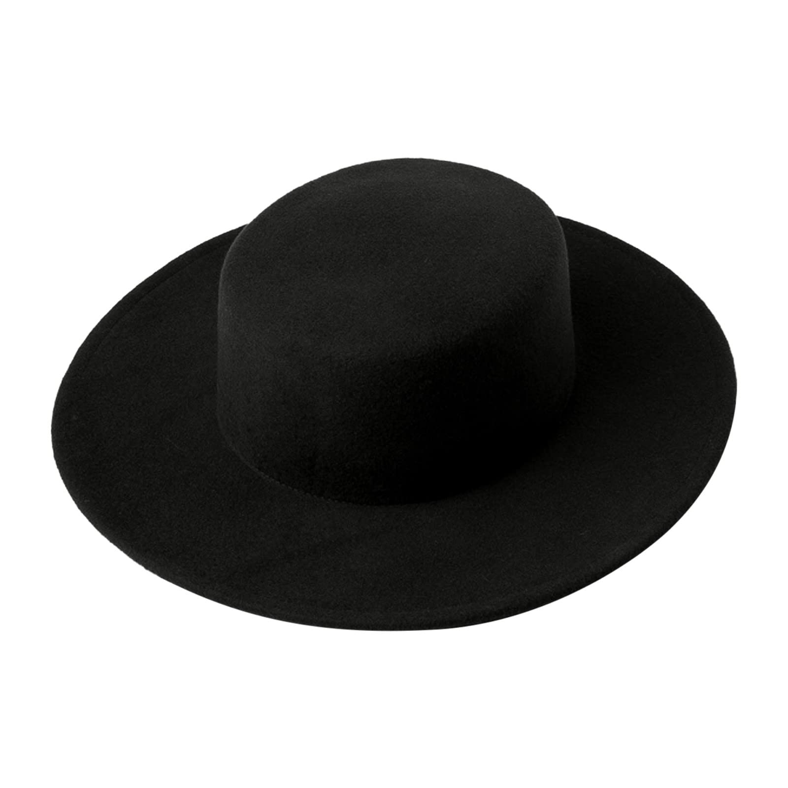 Panama Chapeau Cowboy Femmes Hommes Plate en Feutre Chapeaux Fedora et Trilby Homme Femme de Mariage Cérémonie Fête Spectacle Bob Chapeau Soleil Casquettes, Bonnets et Chapeaux Western Country Anti UV