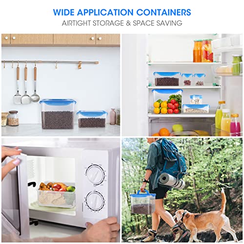 Cat Food Storage Container, 10 Piece Airtight PET Food Storage Container with Measuring Cup, Portable Dog Snack Handle… - Image 6