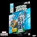 Marvel Legends Series Silver Surfer, Silver Surfer #1 (1968) and Fantastic Four Comics-Inspired Collectible 6-Inch Scale Action Figure with Character-Sized Comic Accessory