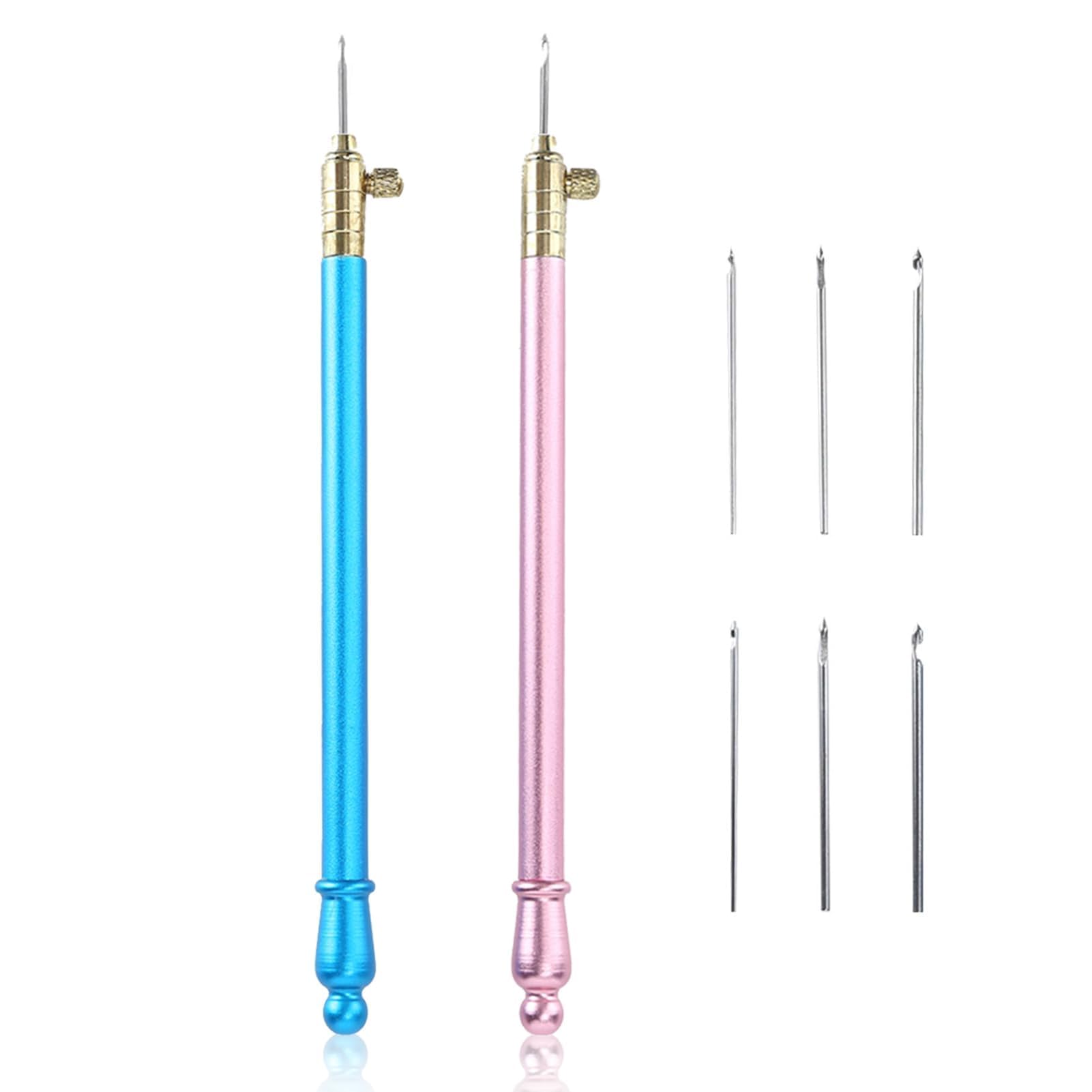 2Pcs Tambour Hooks, Embroidery Crochet Hooks with 6 Needles French Tambour Beading Sequin Beads Needle Set Crochet Tool Kit-image-14