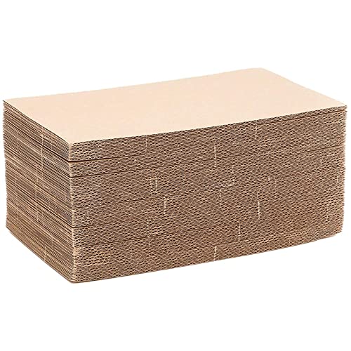 Image of Juvale Corrugated Cardboard Sheets - 6 x 9 in, 2 mm Thick, Brown, Pack of 50 - Book Binding Materials & Thin Cardboard Sheets for Crafts & Mailer Dividers & Backing Board