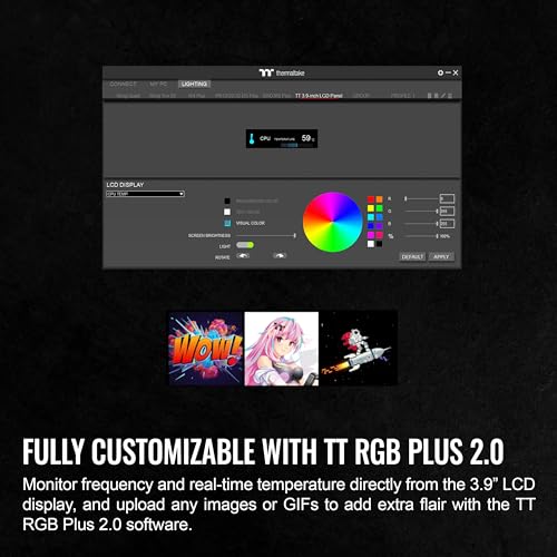 Image of Thermaltake Ceres Series Matcha Green LCD Panel Kit, 3.9 inch LCD Display, Supported by TT RGB Plus 2.0 Software, Presents Real time Information, Easy Customization, AC-064-OOENAN-A1