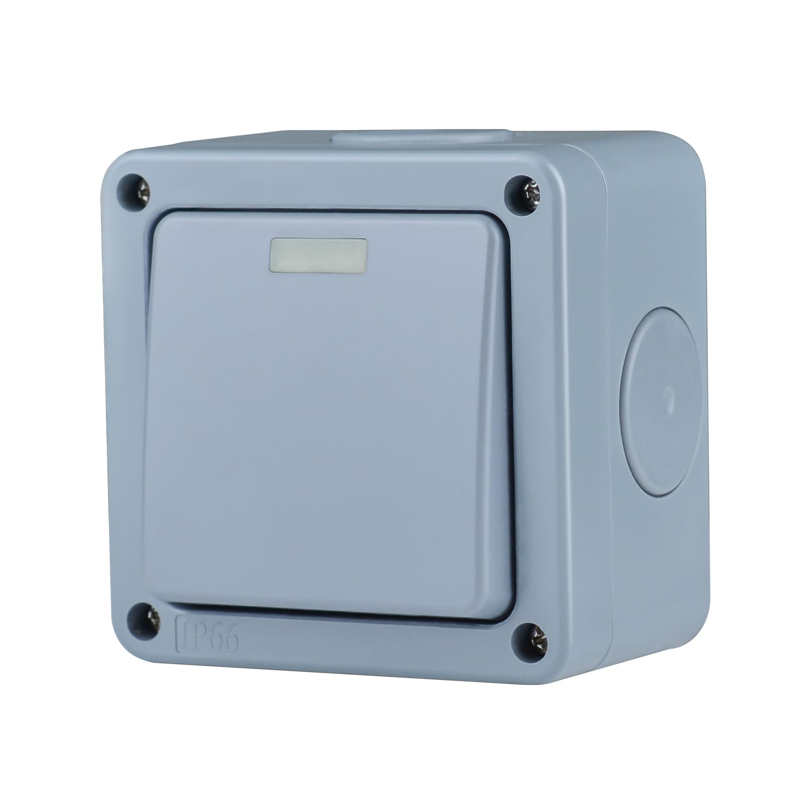 SuperInk 3 Pack SPDT Switch 10A 125VAC 1-Gang 2-Way Storm Weatherproof Outdoor Switched 5-Pole Press Single Gang Socket IP66 Rated