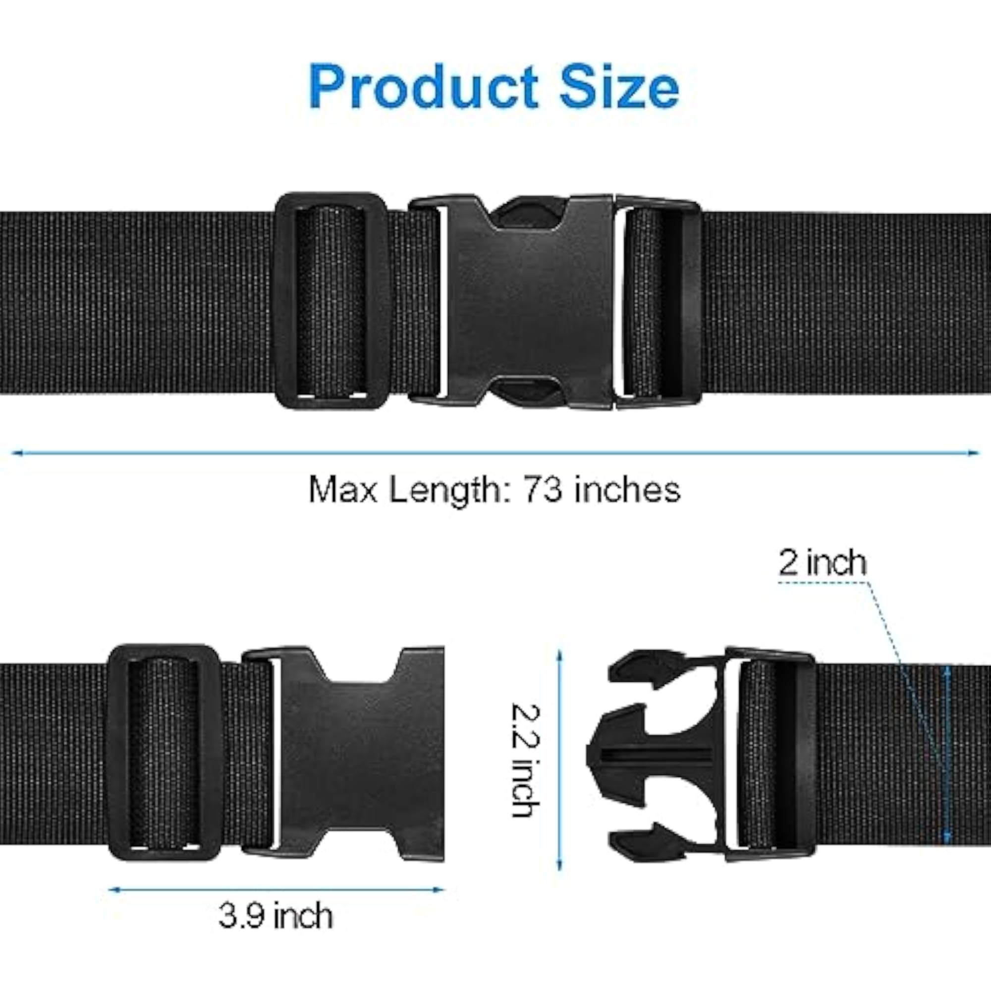 Luggage Straps Black