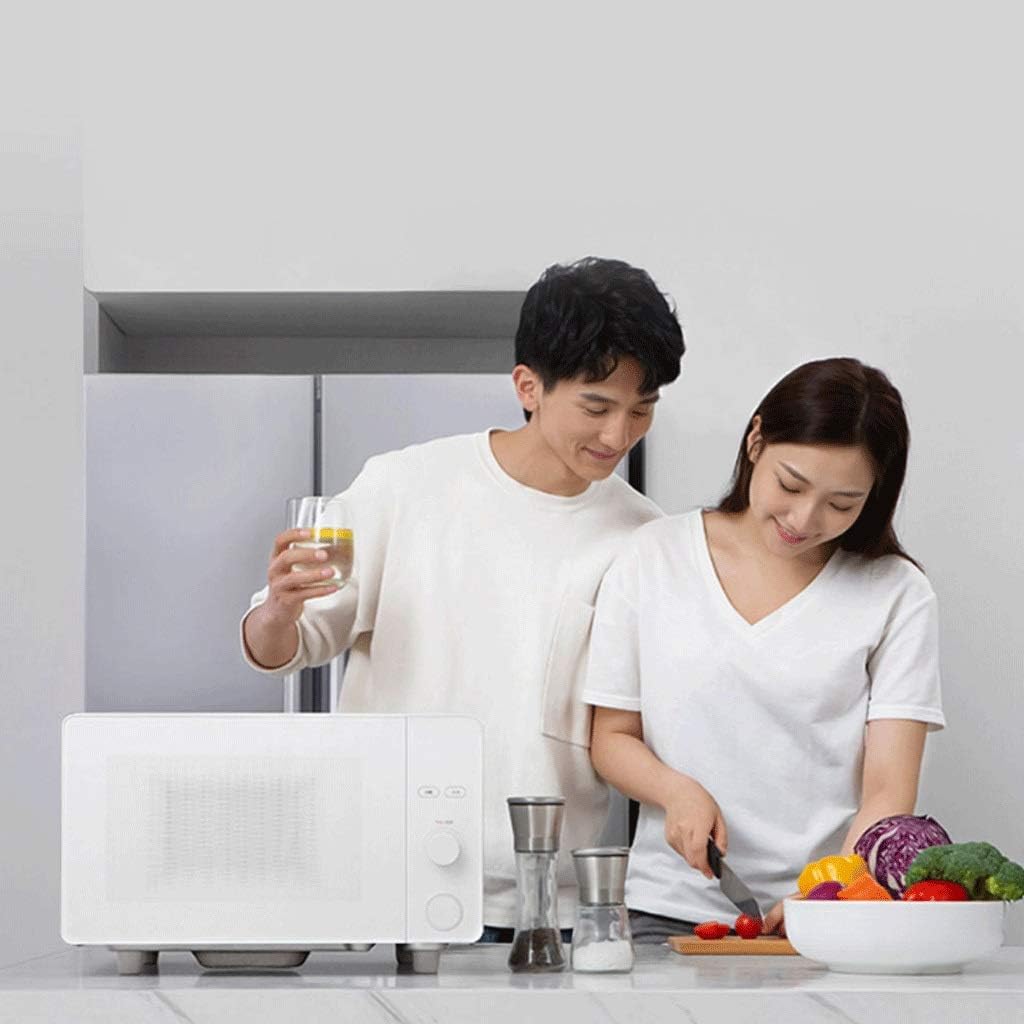 Countertop Microwave Oven with Compact Size, Position-Memory Turntable, Sound on/Off Button, Custom Cooking Mode, 20L,700W, White