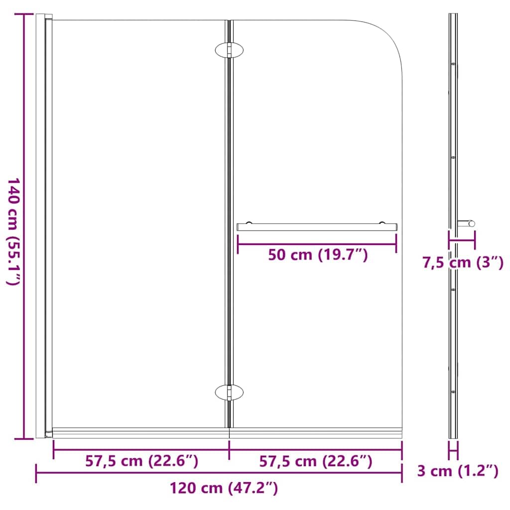 Mampara de ducha transparente de cristal de seguridad y aluminio, 95 x 140 cm, plegable, giratorio, ancho ajustable, para cuarto de baño, nicho, protección contra salpicaduras con marco estable