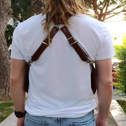 Retro Leather Underarm Bag Anti Theft Crossbody Bag Anti Pickpocket Adjustable Outdoor Phone Wallet Pouch Unisex2