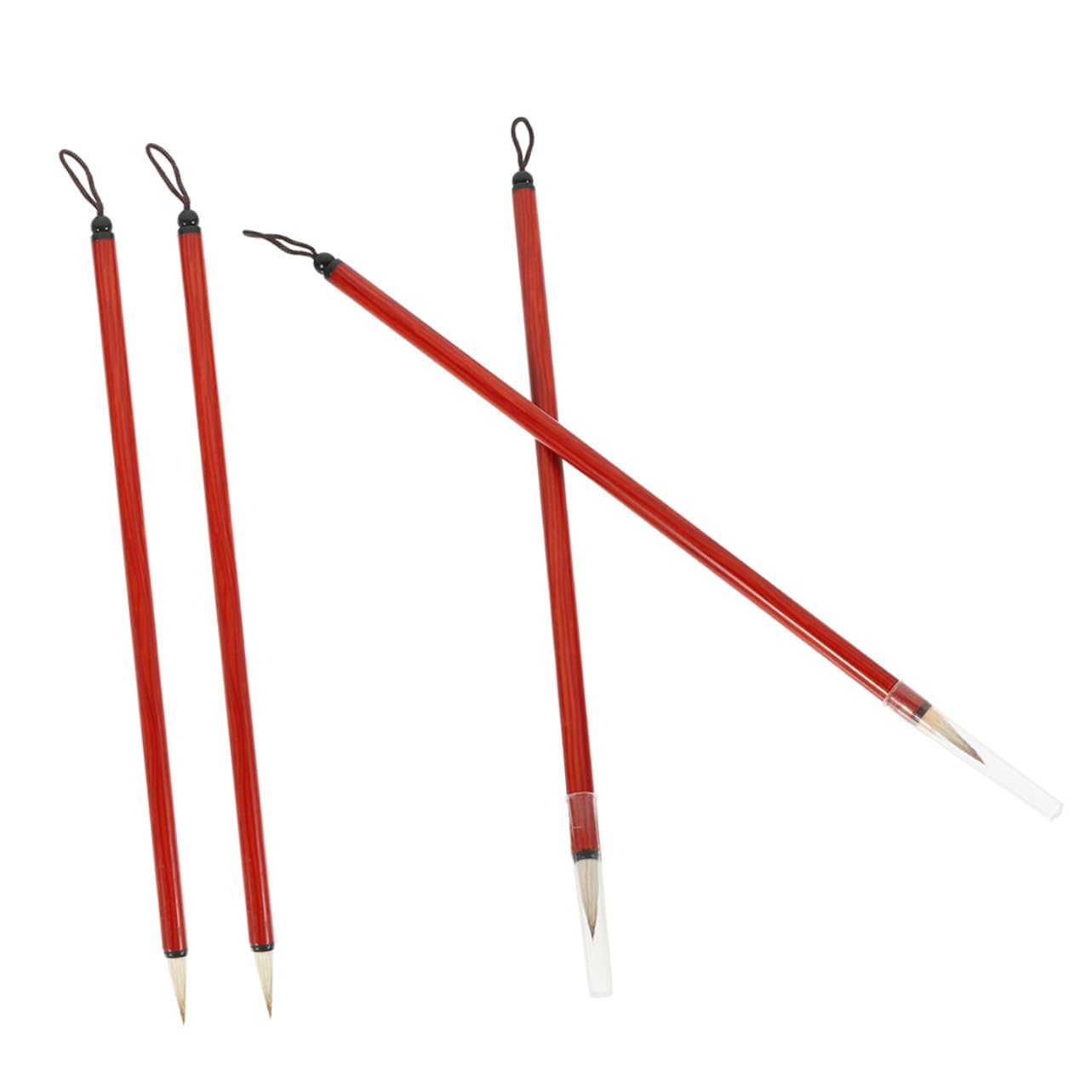 SHOWERORO 4pcs Chinese Calligraphy Brush Set Writing Brush for Traditional Calligraphy Painting Drawing Beginner's Pen Ink Pen for Artists