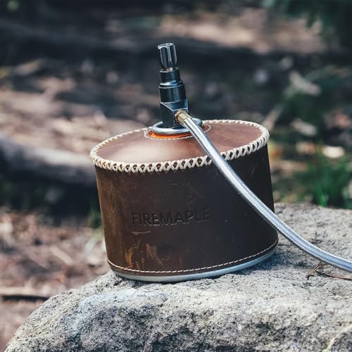 Fire-Maple G2 Gaskanister Lederhülle - Premium Echtleder Schutzhülle für Camping Kraftstoffkanister, Universal Fit für G2 Gasflasche