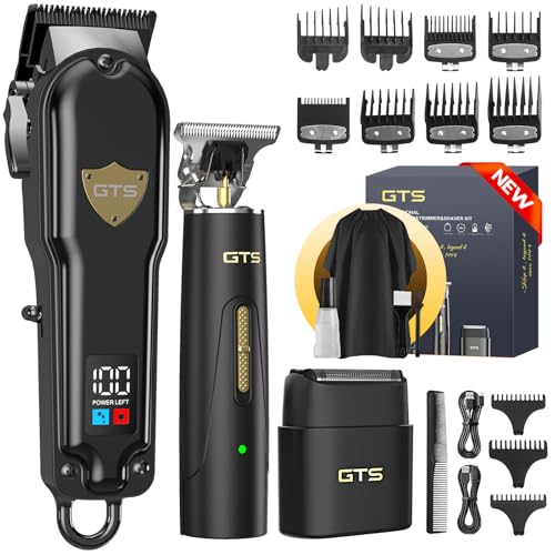 GTSPRO Clippers and Trimmers Set, Hair Clippers for Men, Barber Clippers, Electric Hair Trimmer with Box, Gifts for Men Black