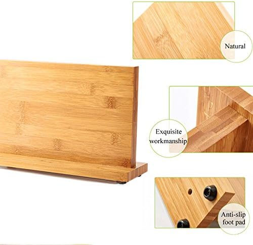 Miniatura 4 de Soporte de almacenamiento magnético para cuchillos de bambú, organizador de cuchillos de cocina, para el hogar, cocina o restaurante