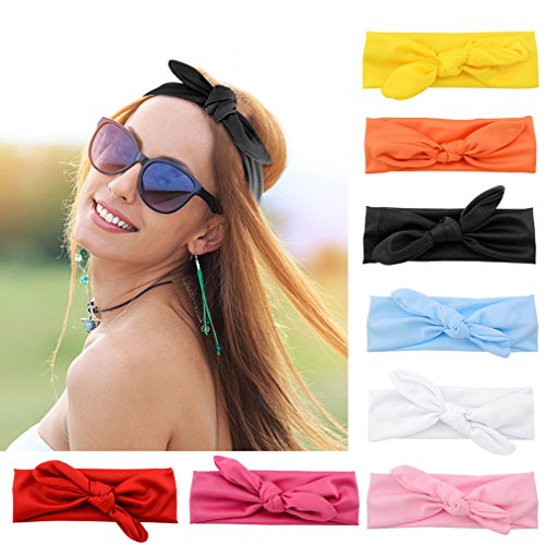 SuPoo 8 Pack Women Headbands Vintage Elastic Headband Boho Turban Headwraps Hair Band Bows Accessories for Women and Young Ladies