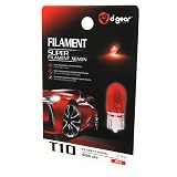 D-GEAR 1202481 Zestaw 2 żarówek T10 12 V 5 W czerwone