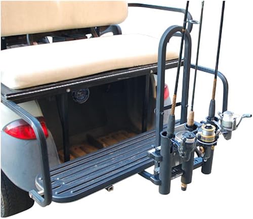 Miniatura 5 de Soporte para caña de pescar para carritos de golf con barras de seguridad traseras.