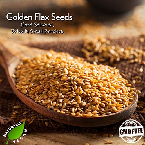 Gerbs Raw Golden Flax Seeds 2 Lbs. Premium Grade | Freshly Harvested Flaxseed & Packaged In Resealable Bulk Bag | Non-Gmo, Keto & Paleo Cleared |High In Omega-3 Fatty Acids & Fiber| Gluten Peanut Free #TOP4